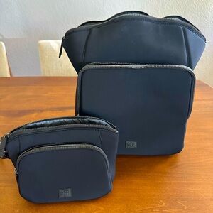 Freshly Picked Seoul diaper backpack and zip pouch - Ebony